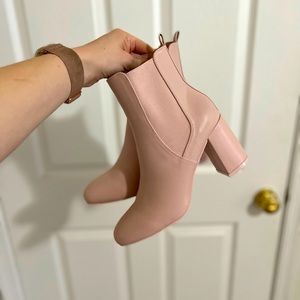 Altar’d State Pink Ankle Booties With Chucky Heel Size 8